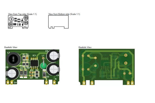 Mạch Nguồn AC-DC 220-5V 100-1000mA